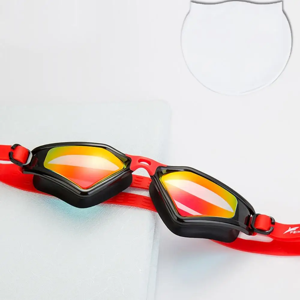 

Men Women Professional Electroplate Waterproof Swim Glasses Anti Fog UV Protection Swimming Goggles Silicone Diving Glasses