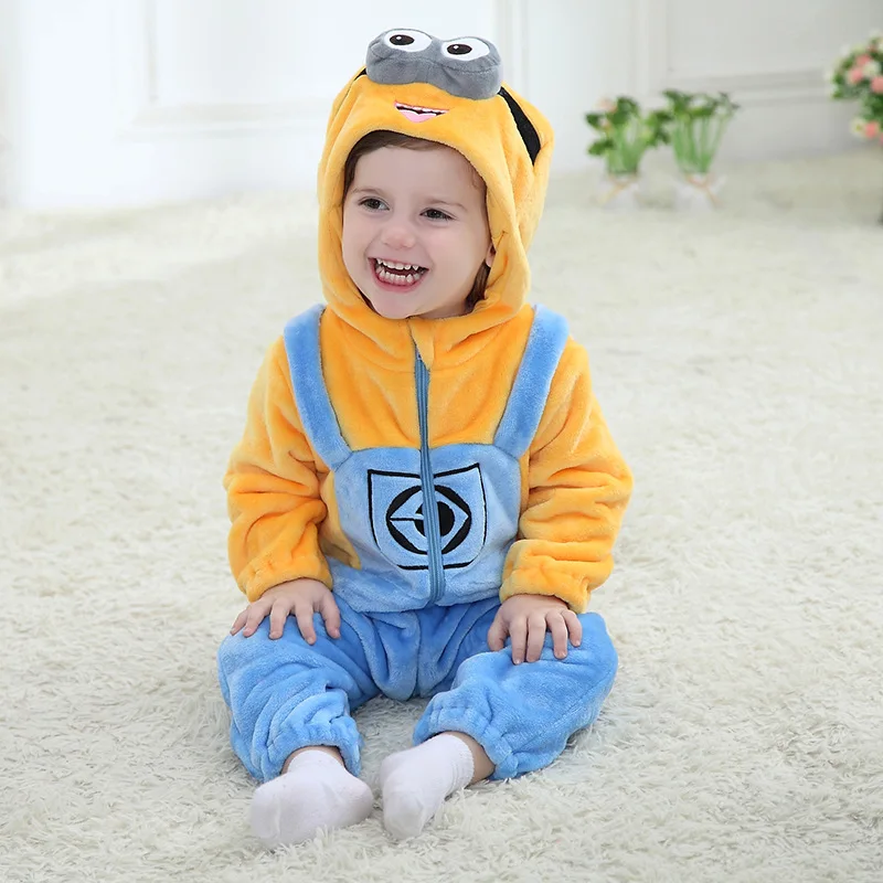 

Winter Infant Rompers Baby Girl Clothes Kigurumi Pajamas Animal Cartoon Kids Jumpsuit New Born Toddler Baby Romper Stitch Panda