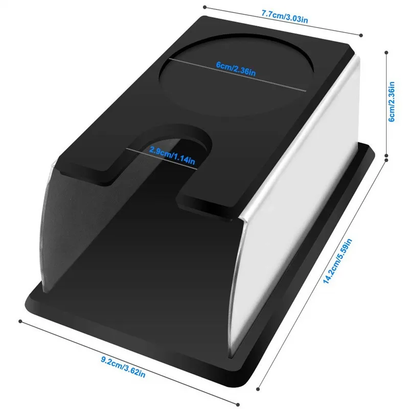 Термообработка кофе, прочная подставка для трамбовки из нержавеющей стали для кофемашины и кофе-тамперов база хранения с силиконовым ковриком