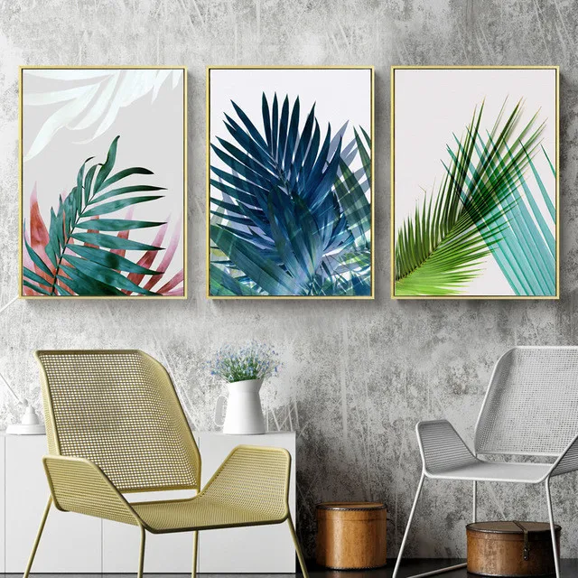 ART-ZONE-Modern-Green-Tropical-Plant-Leaves-Canvas-Art-Print-Poster-Nordic-Green-Plant-Wall-Art.jpg_640x640
