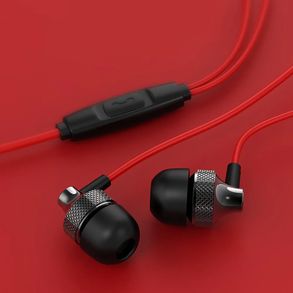 

2019 New Metal Earphone In-Ear with Mic Wire Control For Mobile Phone Earphones Music Dynamic 3.5mm Headset