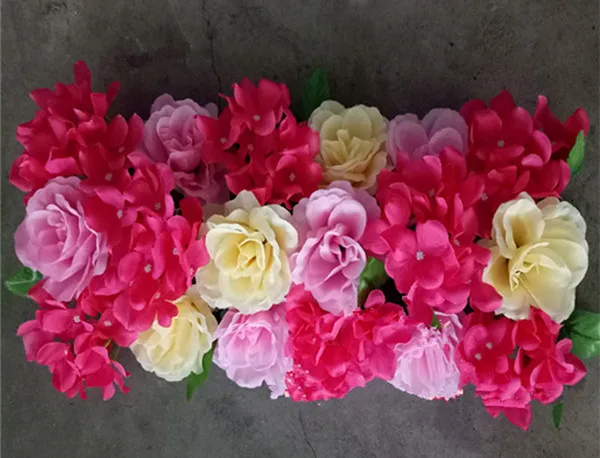 Свадебный арочный ряд цветов Искусственные розы гортензии стили цветочный фон центральный дорога цитированные цветы ряда