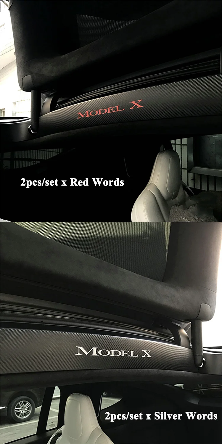 2 шт./компл. SEEYULE карбоновое волокно Заказной Автомобиль Сокол крыло двери средние колонки наклейки крышка протектор для Tesla модель X наклейка