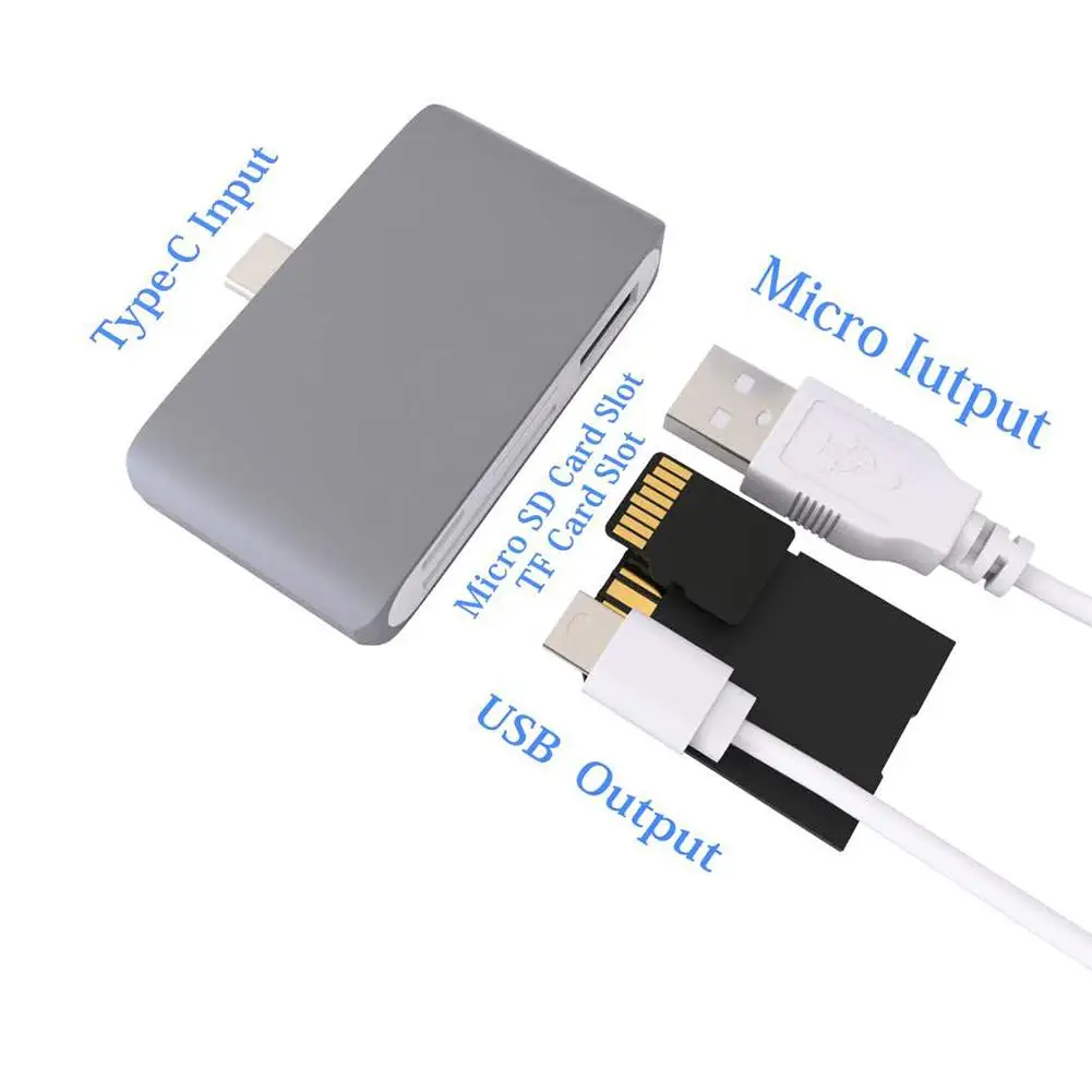 Тип-C 3,0 HBU многофункциональный мобильный OTG Читатель Портативный USB3.0 Тип-C SD и карты памяти Micro USB картридер для ios Android Windows