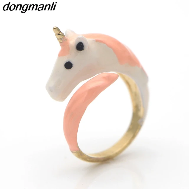 P1024 Dongmanli cute horse Adjustable Ring Color Enamel Glaze Beautiful Ring For P1024 Dongmanli cute horse Adjustable Ring Color Enamel Glaze Beautiful Ring For