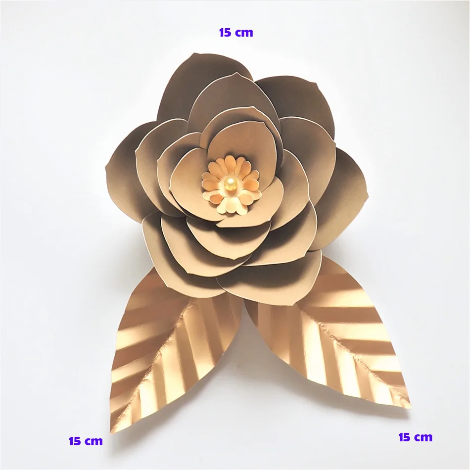 

Handmade Cardstock Rose DIY Paper Flowers Leaves Set For Wedding & Event Backdrops Decorations Nursery Wall Deco Video Tutorials