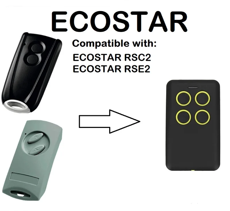 

Ecostar rse2 rsc2 compatible garage door Remote control clone remote rolling code free shipping