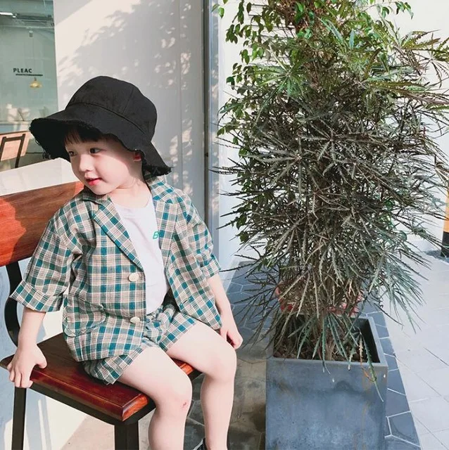 

2019 New Boys 3PCS Set Coat+T-shirt+Shorts Summer Fashion Kids Boys Suit 1-6 Years