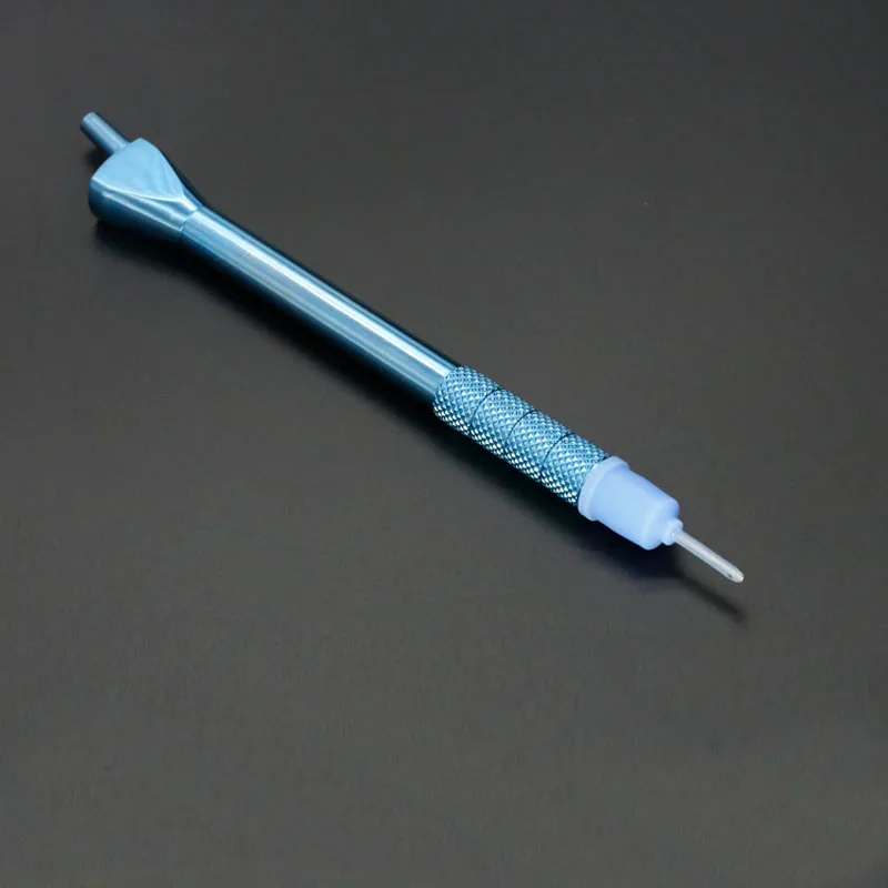 Микроскопический инструмент офтальмология высокое качество титановый сплав супер инъекции груди ручка с голубой рукав прямой локоть - Цвет: B