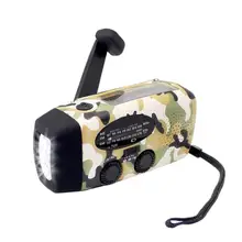 Наружное многофункциональное переносное радио зарядка от солнечной энергии, с ручкой Динамо питание AM/FM/Weather погода радио аварийный светодиодный фонарик