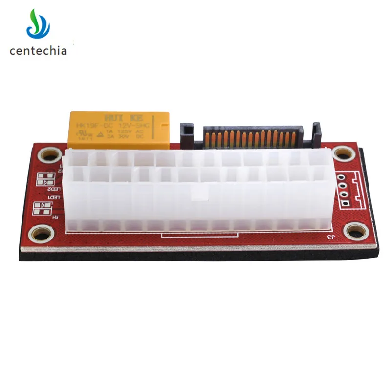 Power Supply for ATX 24Pin to Molex 4Pin to Molex SATA Sync Starter Extender Card Dual PSU Adapter for BTC Miner Mining GHMY