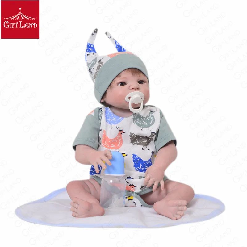 

23inch Reborn Baby Doll Real Bonecas Princess Fashion Toy Children Christmas Gift Bebe Reborn Corpo De Silicone Inteiro Realista