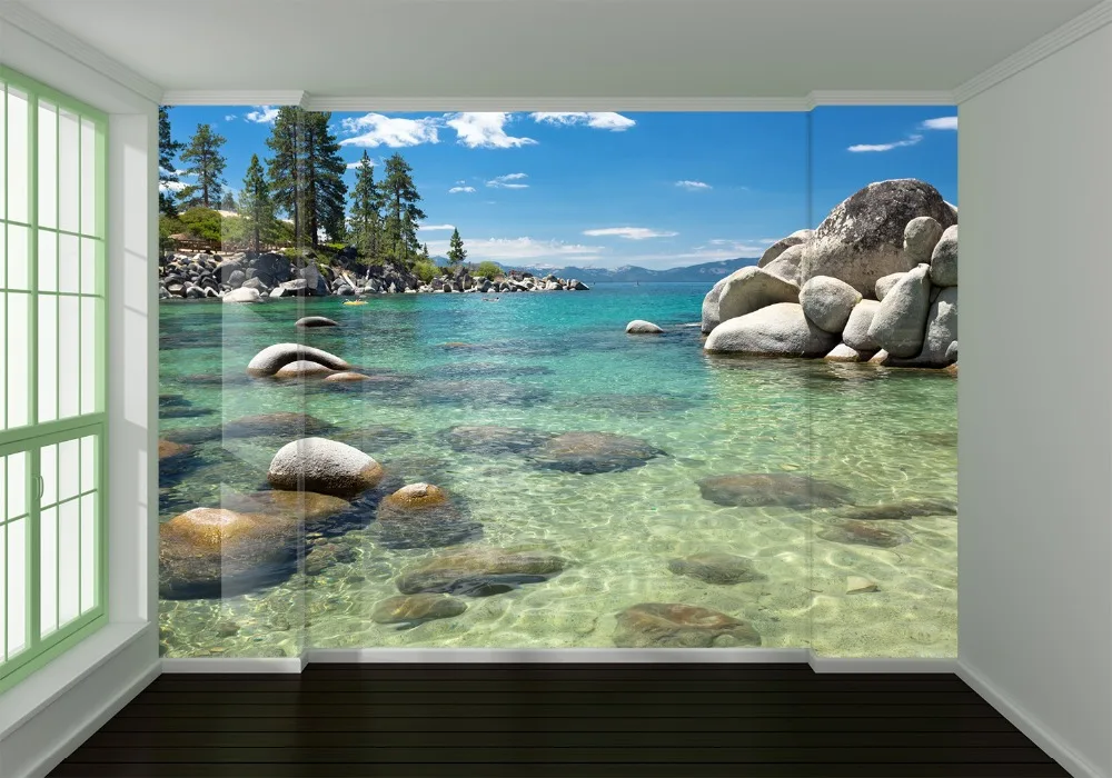 

[Self-Adhesive] 3D Beach Stones Landscape 104 Wall Paper mural Wall Print Decal Wall Murals