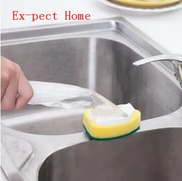 US $130.00 Dish Washing Tool Cleaning Brush Soap Dispenser Handle Refillable Bowls Cleaning Sponge Brush For Kitchen Organizer Accessories