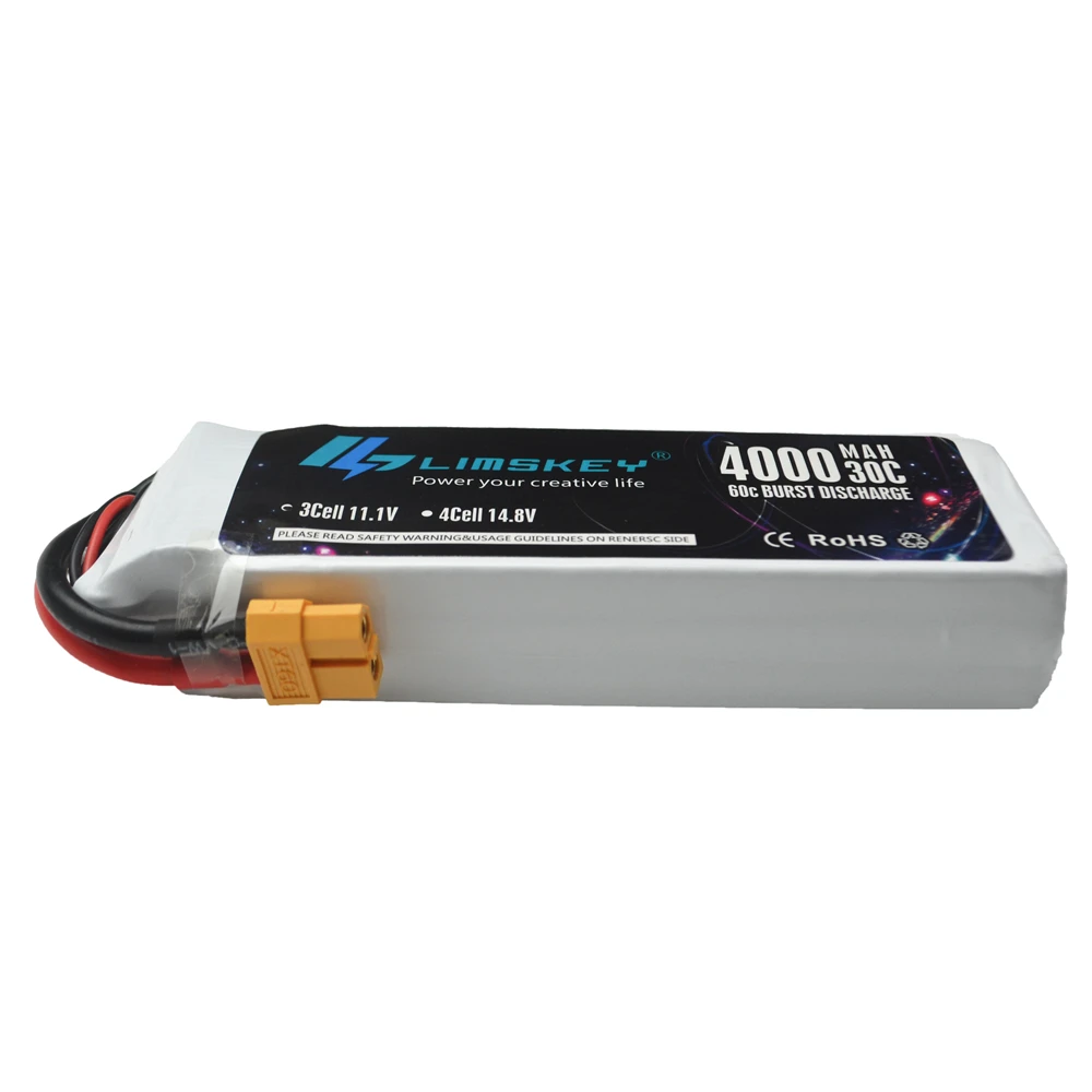 Limskey Дрон Lipo батарея 11 1 В 4000 мАч 30C LiPo для радиоуправляемого автомобиля