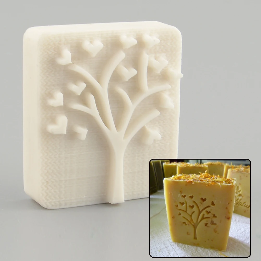 

Handmade Soap Mold Heart Love Tree Handmade Yellow Resin Soap Stamp Soap Mold Craft Gift Valentine's Day Couples Lover's Gift