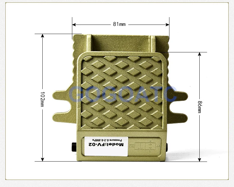 Gogoatc цилиндр воздуха коммутатор 3 way 2 Позиция Пневматический управления клапан 1/" BSP 1-вход 1-выход педаль клапан