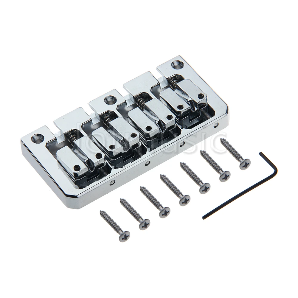 Bass Bridge for Electric Black Chrome 4 String Bass Guitar Parts