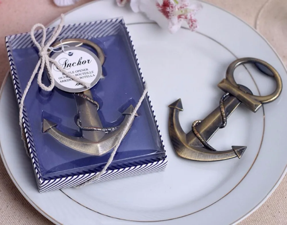 20pcs Anchor Beer Bottle Opener Corkscrew For Wedding Baby Shower Party