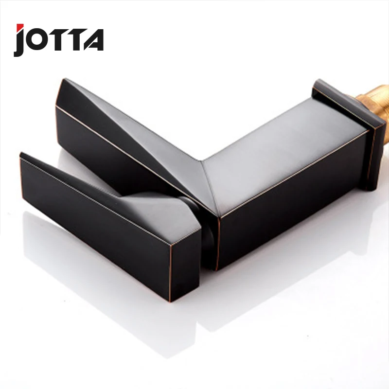 Basin faucet black ancient red side copper simple wash basin faucet above counter basin hot and cold faucet