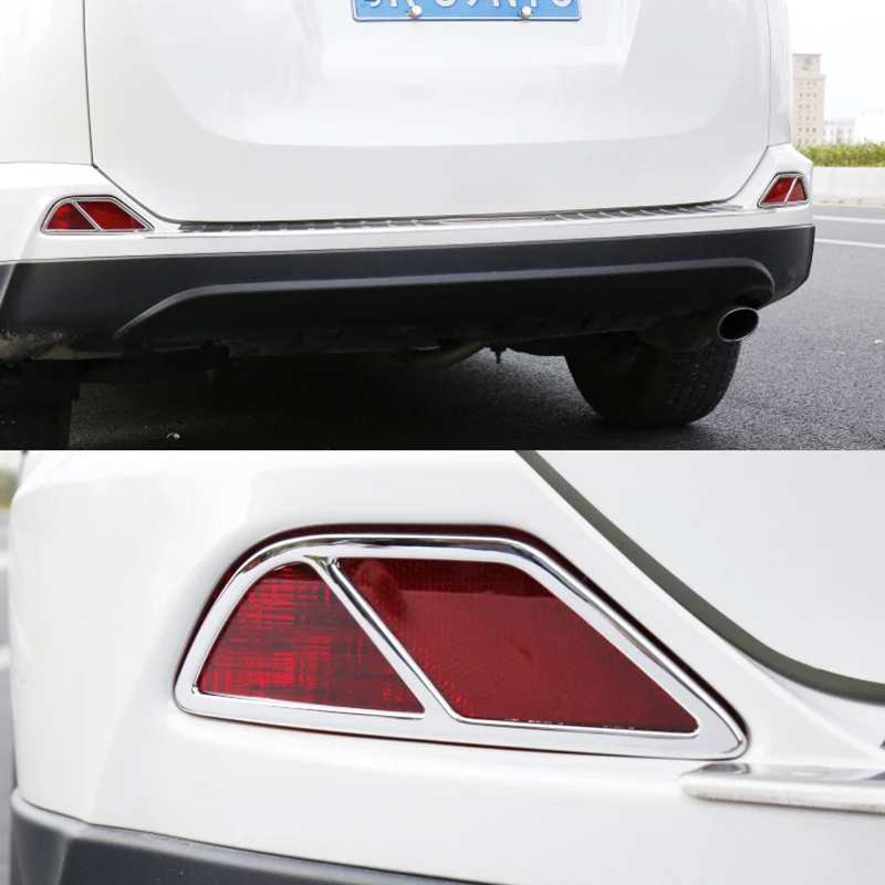 

For Toyota RAV4 2016 2017 2018 ABS Rear Fog Lights Protection Cover Fog Lamps Covers Sticker