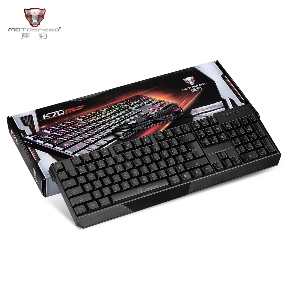 

MotoSpeed K70L Gaming Keyboard USB Wired 7 Color Backlight Ergonomic Design for Pro Gamers