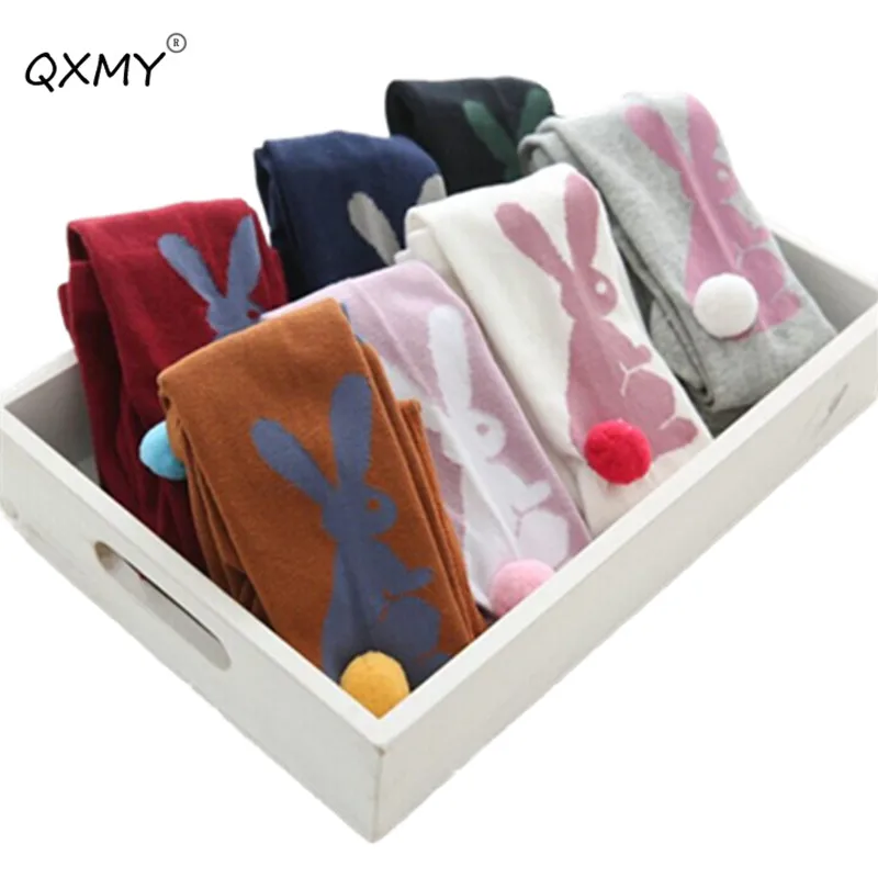 

NEW Autumn Winter Baby Girl Socks Warm Rabbit Cotton Girls Kids Pantyhose Children's Sock Candy Colors Sock 2-8Y