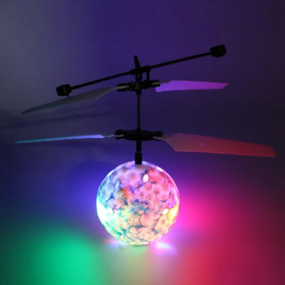 Infrared Induction Helicopter Flying Ball Sensing Flash Disco Colorful Glow in the Dark Magic LED Ball