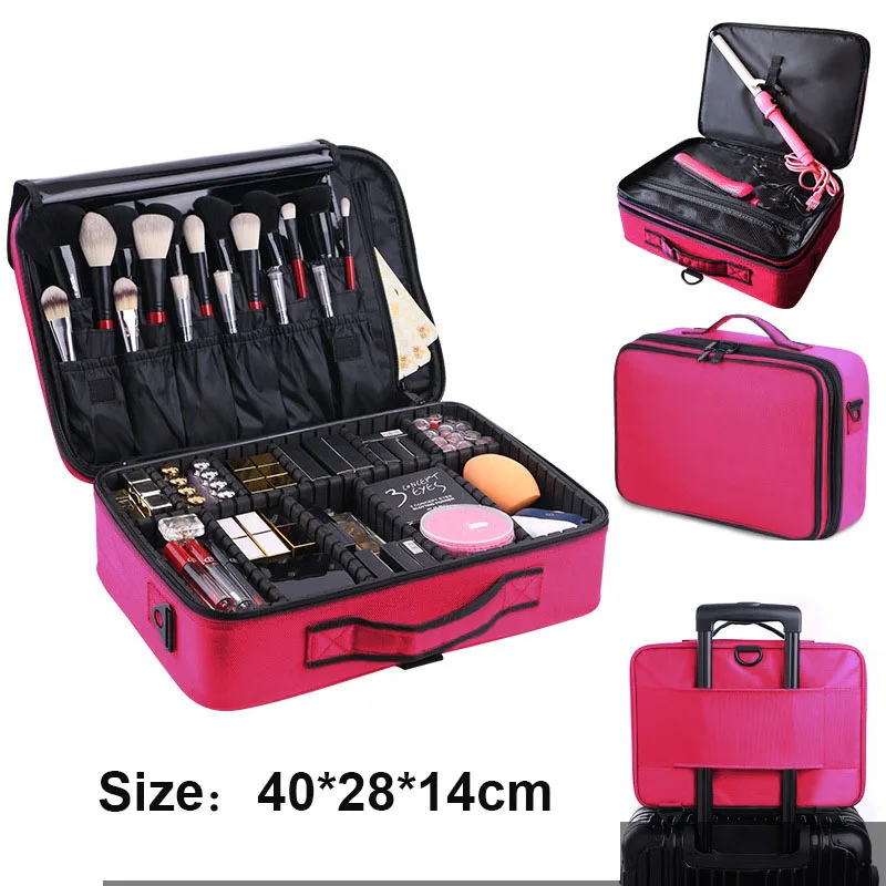 

New Hot Makeup Bag Professional Cosmetic Bag Waterproof Women Makeup Case Make Up Organizer Large Capacity Storage Travel Pouch