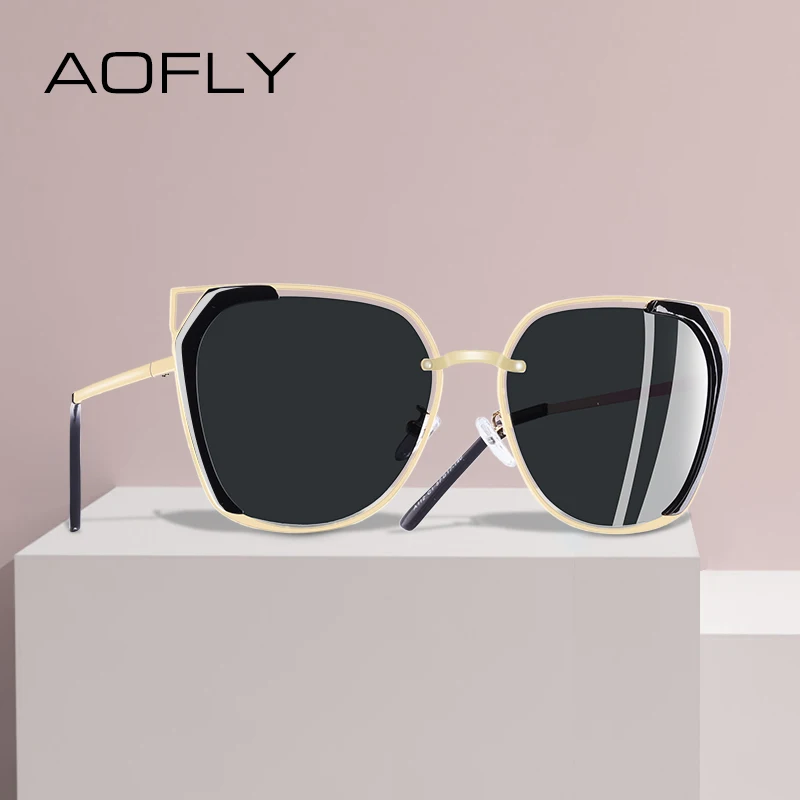 AOFLY Дизайн Роскошные брендовые Винтажные Солнцезащитные очки женские поляризованные женские солнцезащитные очки для женщин полые женские очки для вождения