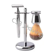 CSB металлической ручкой синтетических волос бритья набор кистей салон Для мужчин лица синтетическая щетина волос бороды чистящие средства