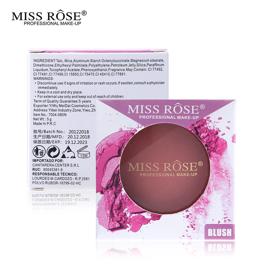 Miss Rose, 12 цветов, для лица, запеченные для щек, румяна, палитра, телесная Роза, минеральная пудра, комплект румян, макияж, натуральный бронзер, румяна, косметика
