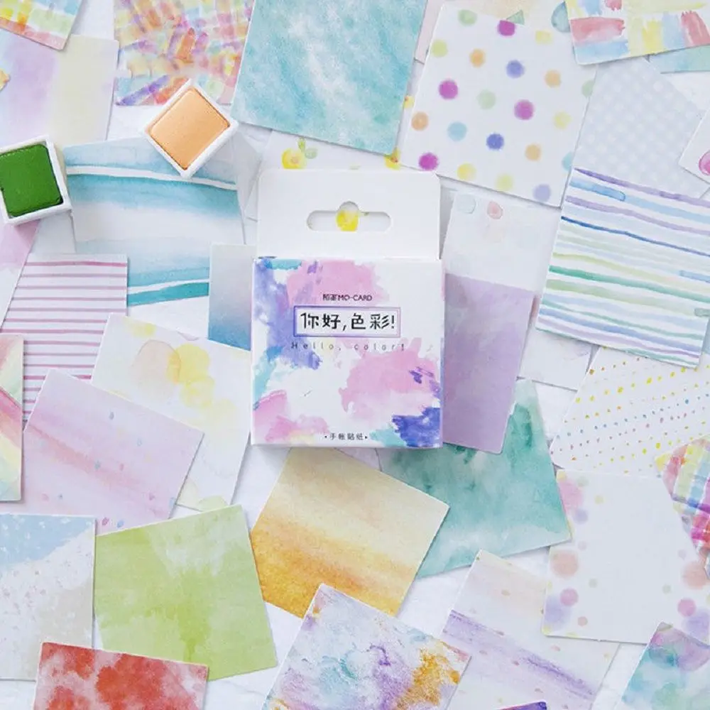 

2Pack/Lot DIY Colorful Watercolor Painting Decoration Stickers Notebook Stickers Paper Scrapbooking Stickers For Diary Notebook