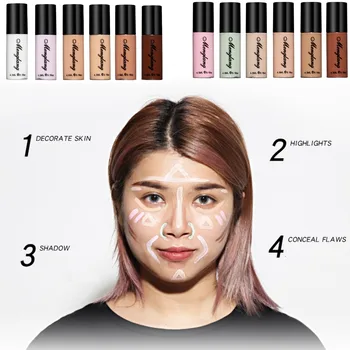 

6Pcs Full Cover Liquid Concealer Makeup Set Face Corrector Waterproof Eye Dark Circles Cream Make Up Base Cosmetic Brighten Kit
