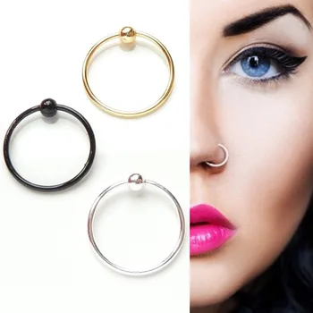 

ED 10mm 925 sterling silver Nose ring Fashion Piercing Nose Jewelry High quality nose hoop Pack of 20pcs