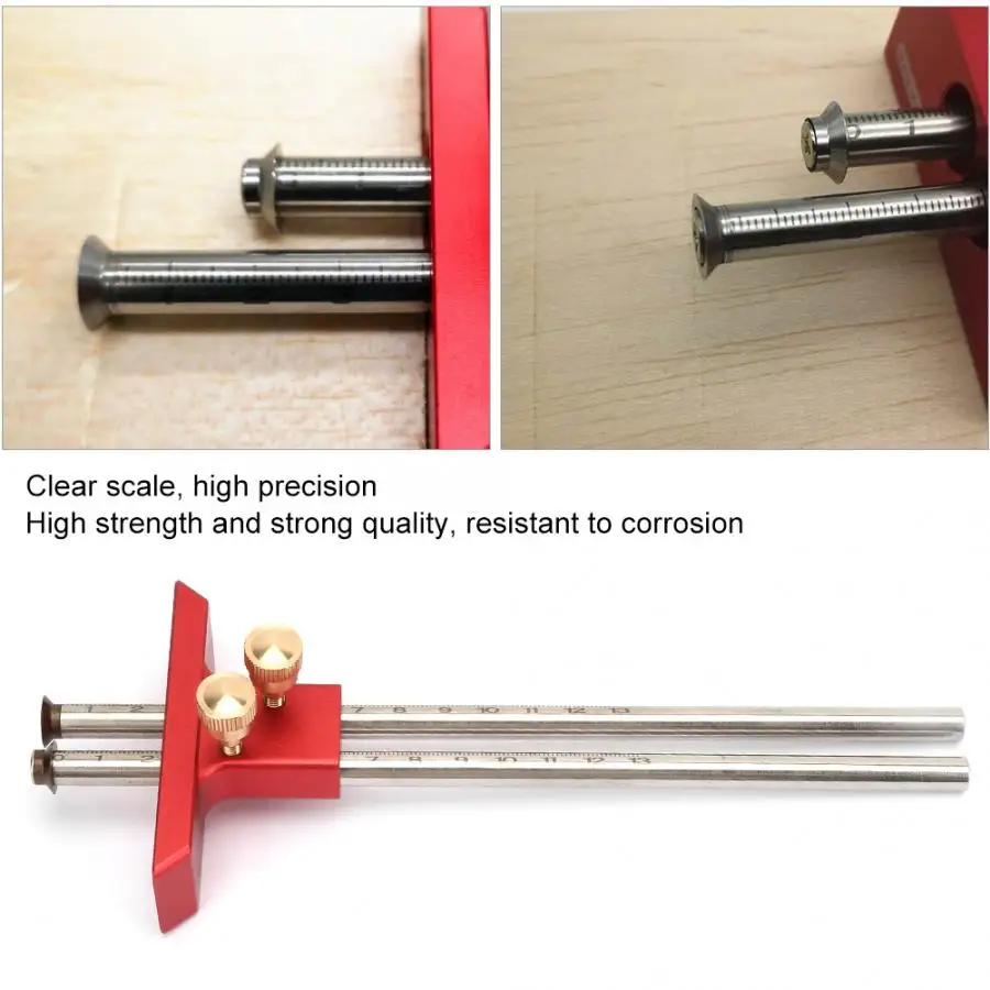 Измерительные инструменты из нержавеющей стали, деревообрабатывающий двойной головкой, строгальная линейка, маркировочный прибор, деревянный писец, инструмент для рукоделия, Столярный контурный Калибр