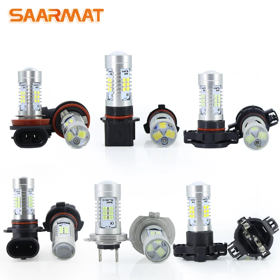 Светодиодные лампы H11 H8 HB3/9005 9006/HB4 H7 P13W H10 H16(EU) H11(JP) для противотуманных фар