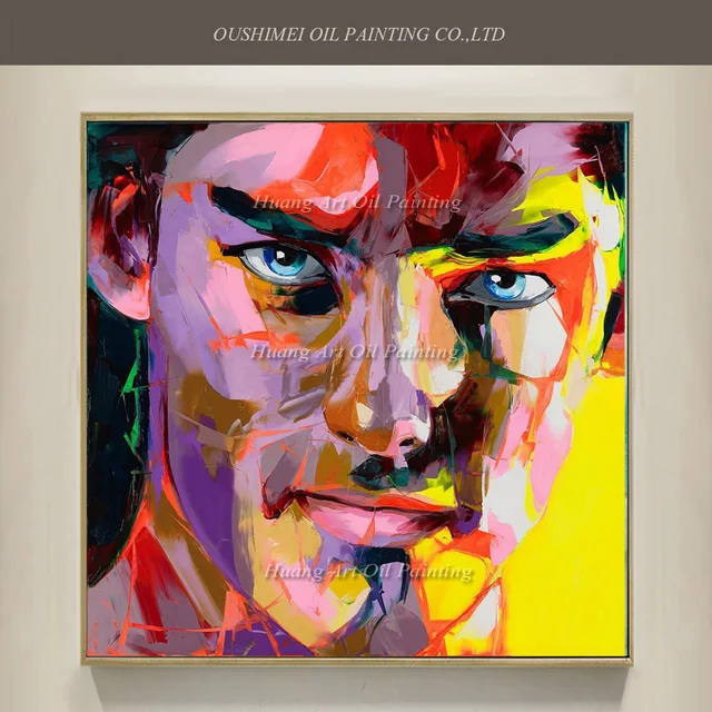 New style hand painted famous people pop portrait oil painting on canvas abstract knife human head New style hand painted famous people pop portrait oil painting on canvas abstract knife human head