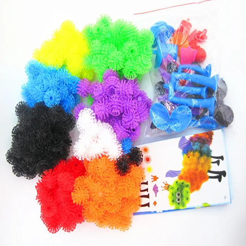 

DIY Puff Ball Assemble 3D Puzzle Squeezed Ball Creative Thorn Ball Handmade Modeling Educational Toys for children With OPP Bag