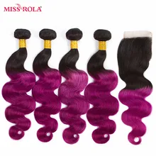 Miss Rola font b Hair b font Ombre Peruvian Body Wave font b Hair b font
