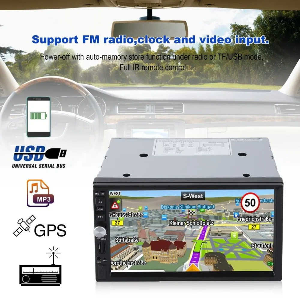 

7002 Car MP5 Player HD 7 inch Stereo FM Radio In-Dash Bluetooth Touch Screen Music Player Professional MP3 TV Player
