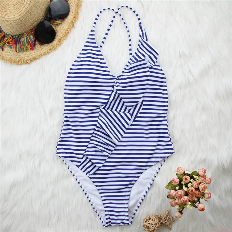 Striped Sexy Women Underwear Set One Piece Women Ruffles Sport Bathing Sport Bra Set Summer Clothes Tankini Set Sujetador 35DE24 (6)