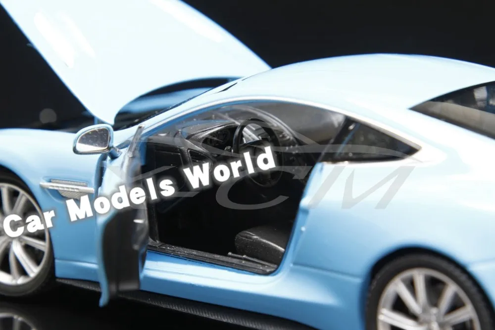 Литая под давлением модель автомобиля Welly FX для Vanquish 1:24 (синий) + маленький