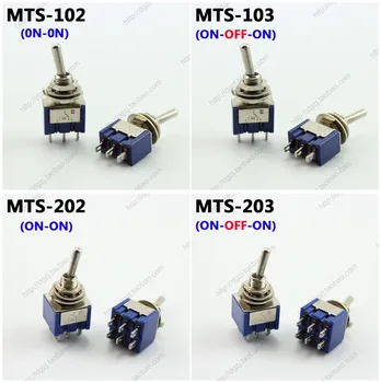 

10pcs CHS 3 Pin / 6 Pin MTS-102 MTS-103 MTS-202 MTS-203 Toggle Switch 6A/125VAC