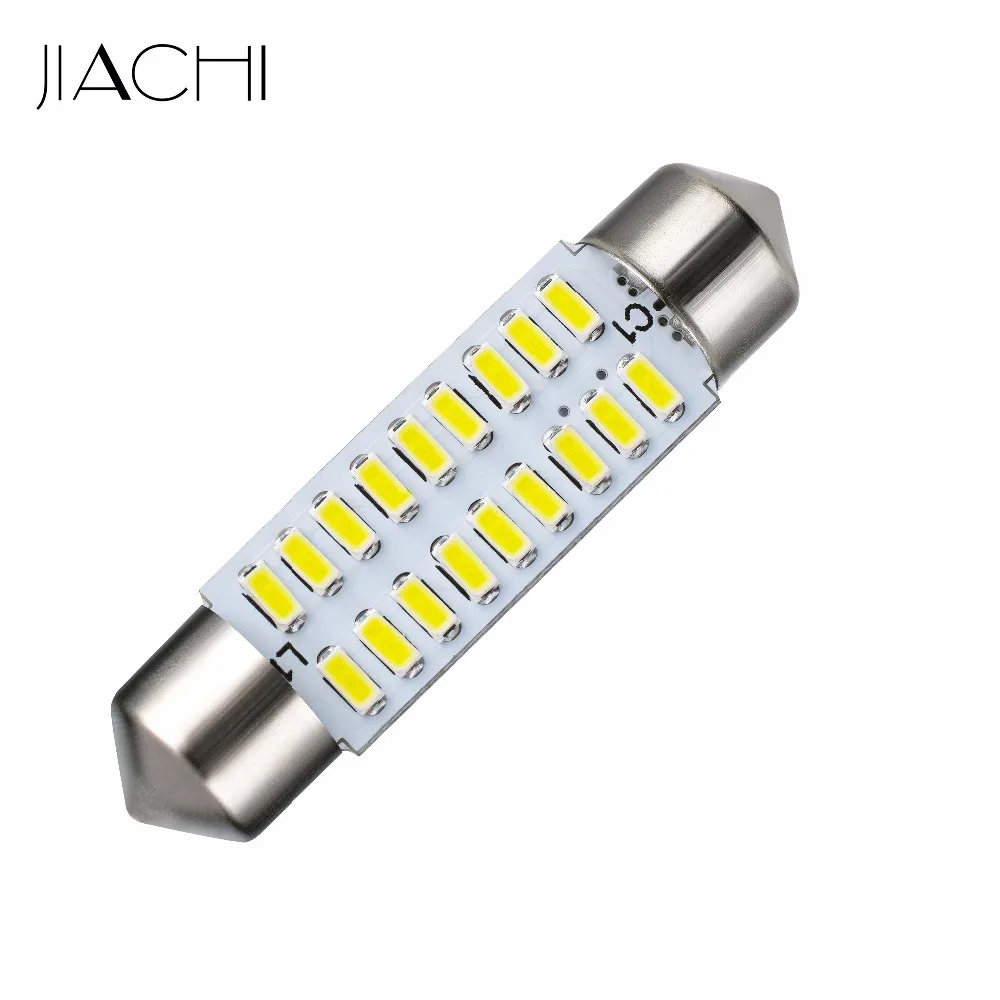JIACHI 10 x Гирлянда C5W 41 мм 42 DE4410 211 3014 18SMD белые светодиодные лампочки автомобиля