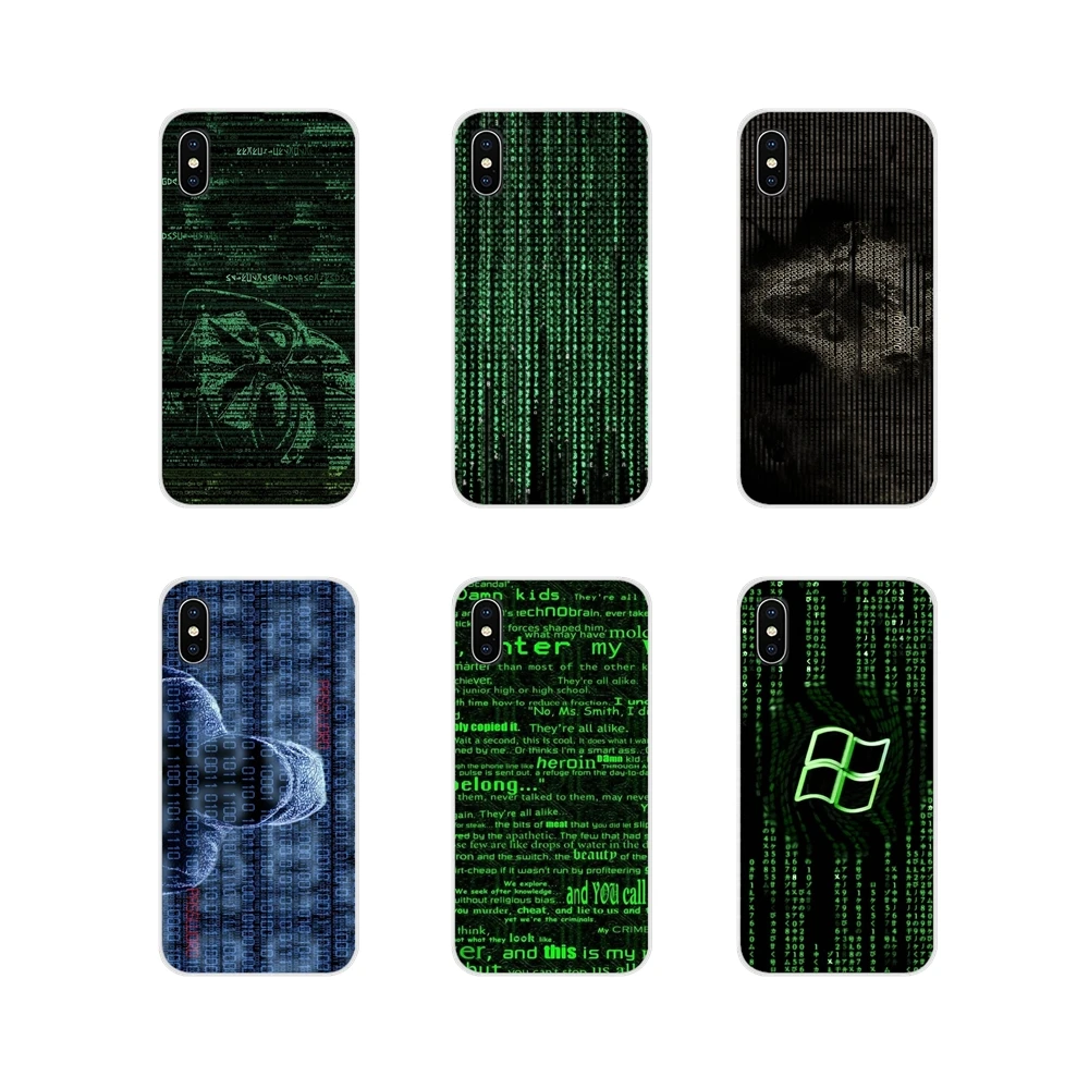 

Hacker Computer code Art Soft Transparent Cases Covers For Apple iPhone X XR XS MAX 4 4S 5 5S 5C SE 6 6S 7 8 Plus ipod touch 5 6
