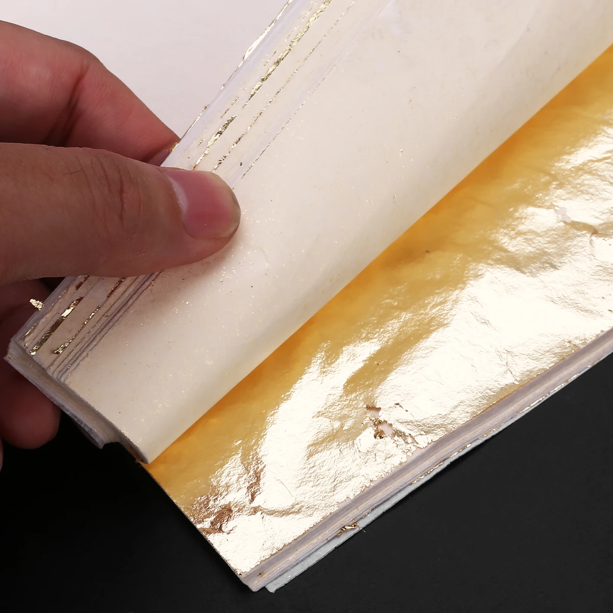300 Pcs 14*14cm Art Craft Imitation Gold Sliver Copper Foil Papers Leaf Leaves Sheets Gilding DIY Craft Decor Design Paper