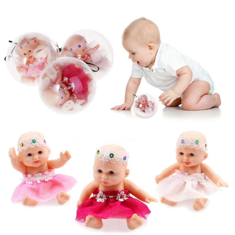 

Lifelike Baby Doll 4 Inch Toy Soft Body Transparent Ball Dreams Gift