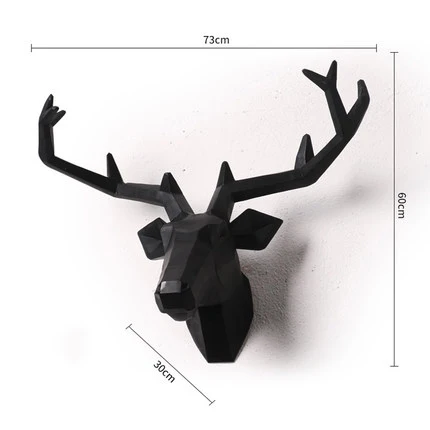 European Style Deer Hanging Pendant Home Decor Furnishing Wood Resin Elk Moose Animal Head Wall Decor Bar Mural Living Room D027 Statues Sculptures Aliexpress