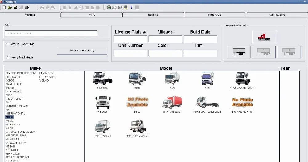 Mitchell тяжелый и грузовик среднего размера Estimator system+ Crack